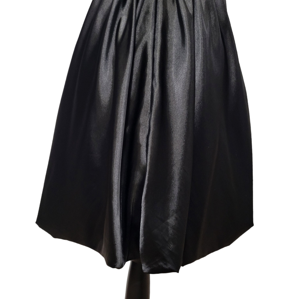 Jessica McClintock black silky halter top bubble dress size 6 - Picture 5 of 8